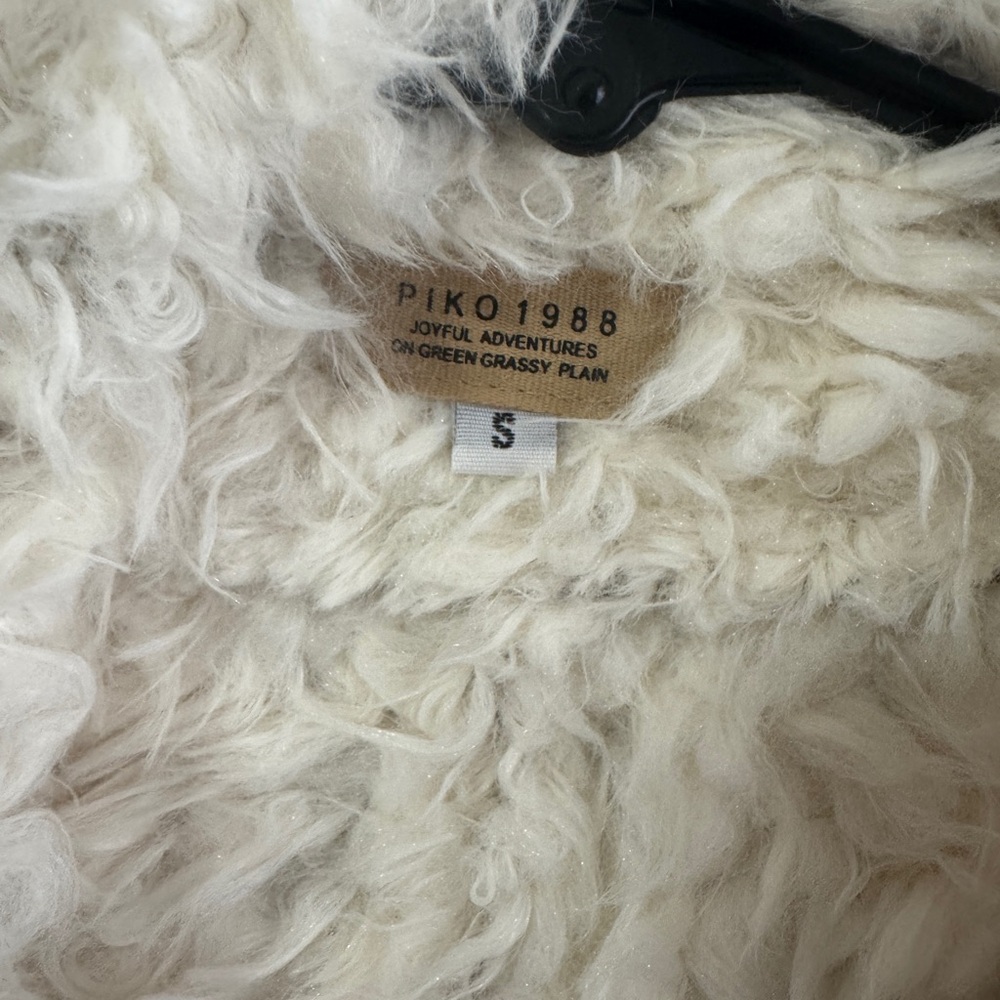 Piko 1988 Tan Teddy Jacket with Cream Faux Fur - Picture 2 of 4